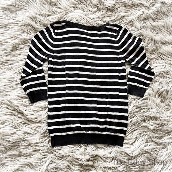 Old Navy | 3/4 Length Striped Crewneck Sweater - Picture 3 of 6
